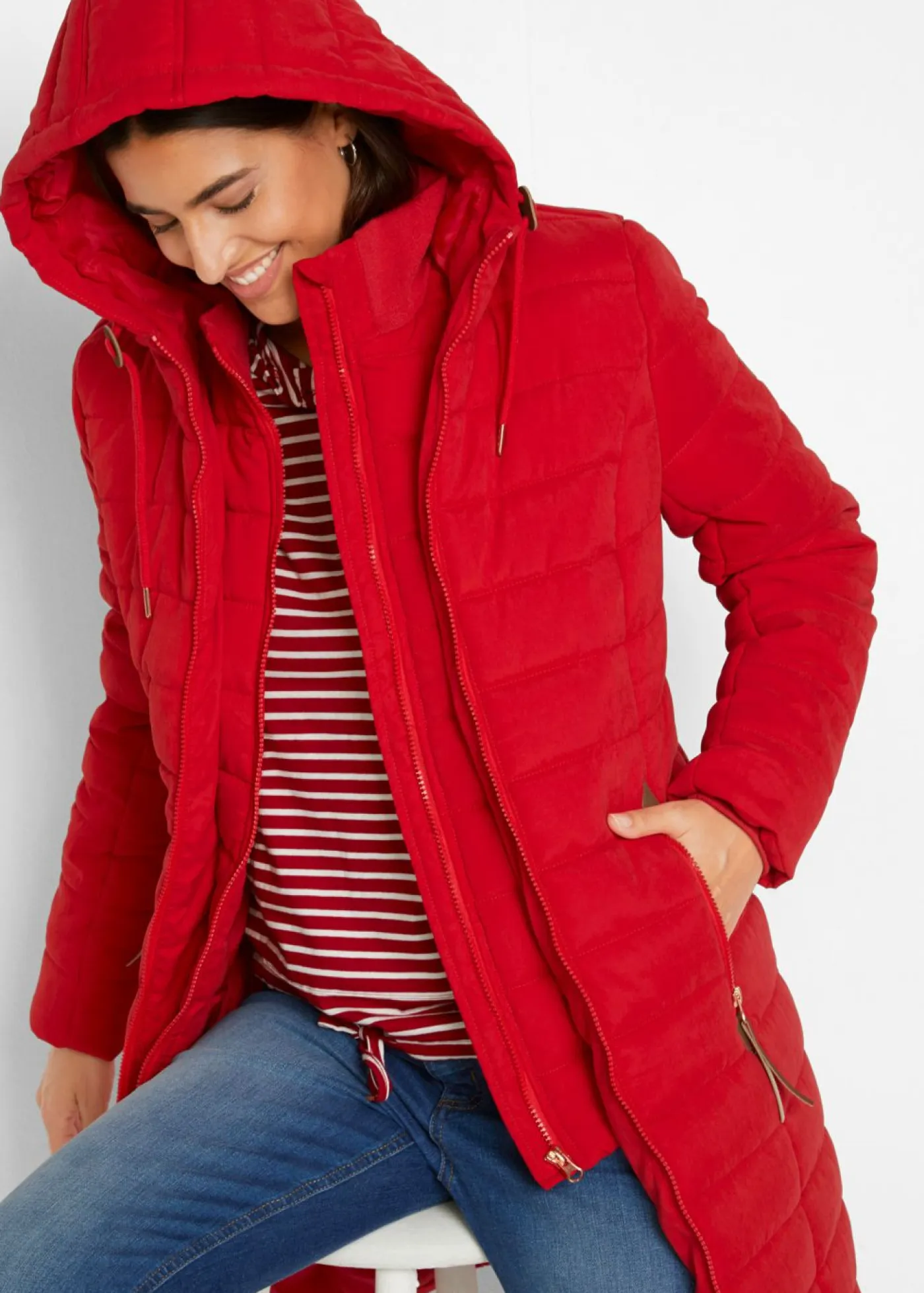 Online Abrigo acolchado, aspecto 2 en 1 Mujer Chaquetas Y Abrigos
