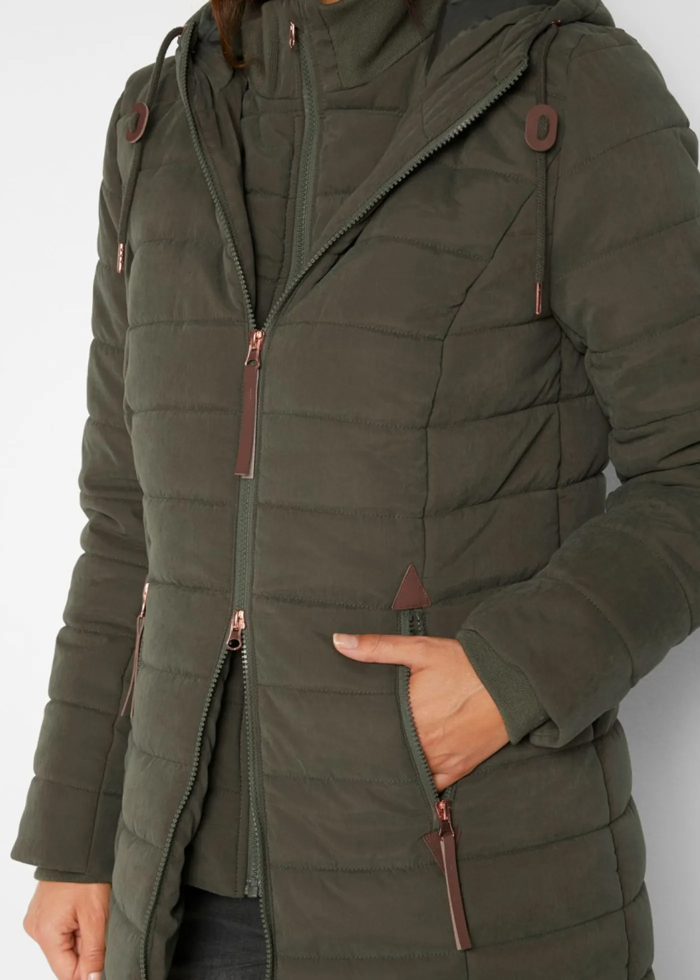 New Abrigo acolchado, aspecto 2 en 1 Mujer Chaquetas Y Abrigos