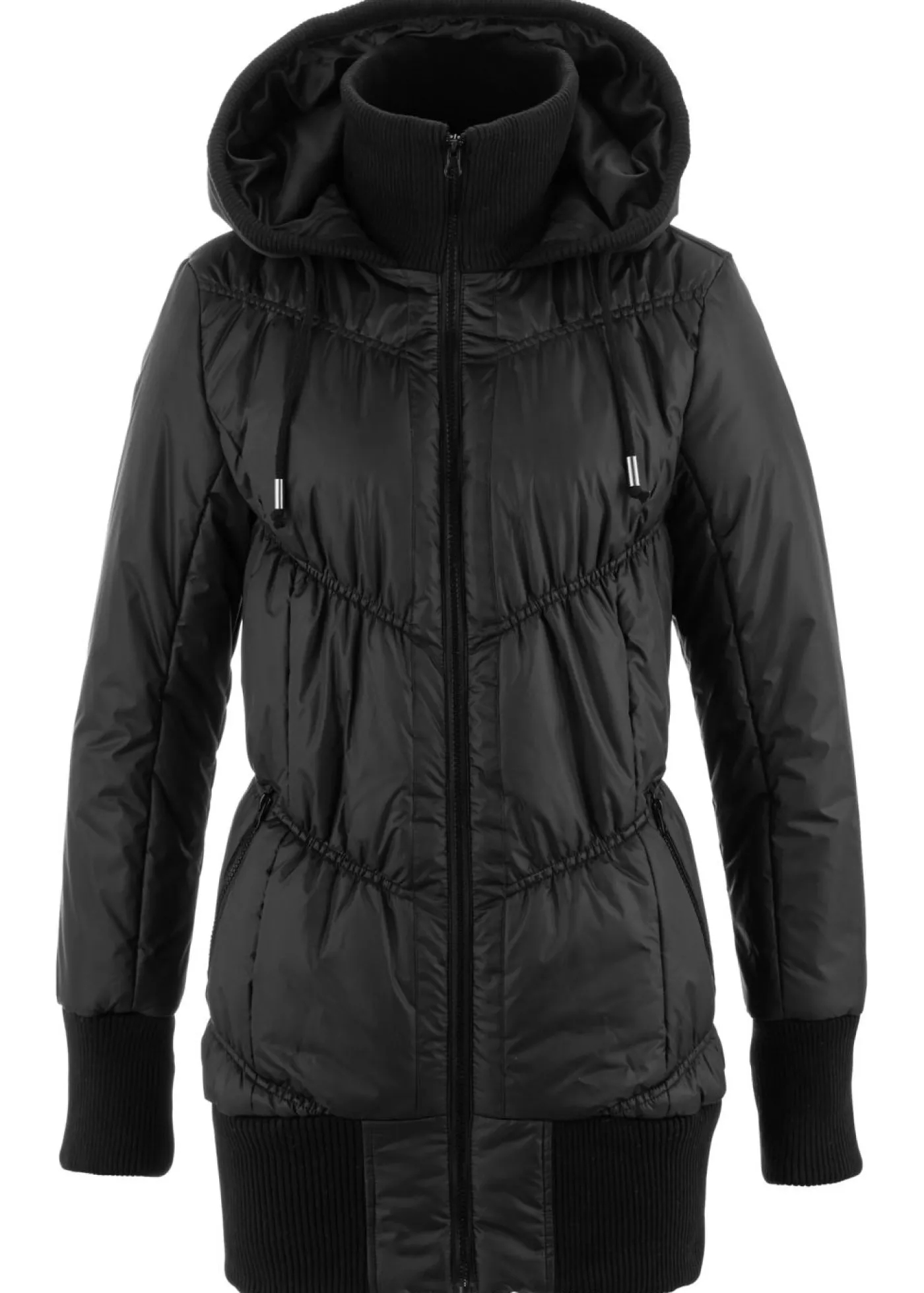 Best Abrigo acolchado con cinturilla cómoda ancha y capucha Mujer Chaquetas Y Abrigos