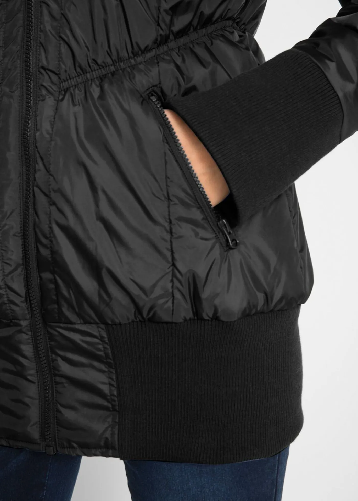 Best Abrigo acolchado con cinturilla cómoda ancha y capucha Mujer Chaquetas Y Abrigos