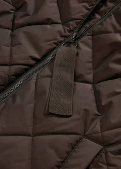 Discount Abrigo acolchado y guateado, largo y con capucha Mujer Chaquetas Y Abrigos