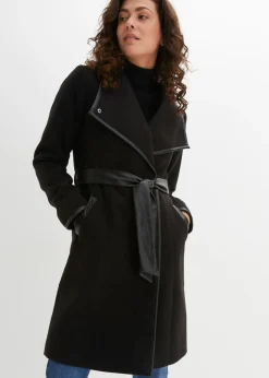 Outlet Abrigo con aspecto de lana Mujer Chaquetas Y Abrigos