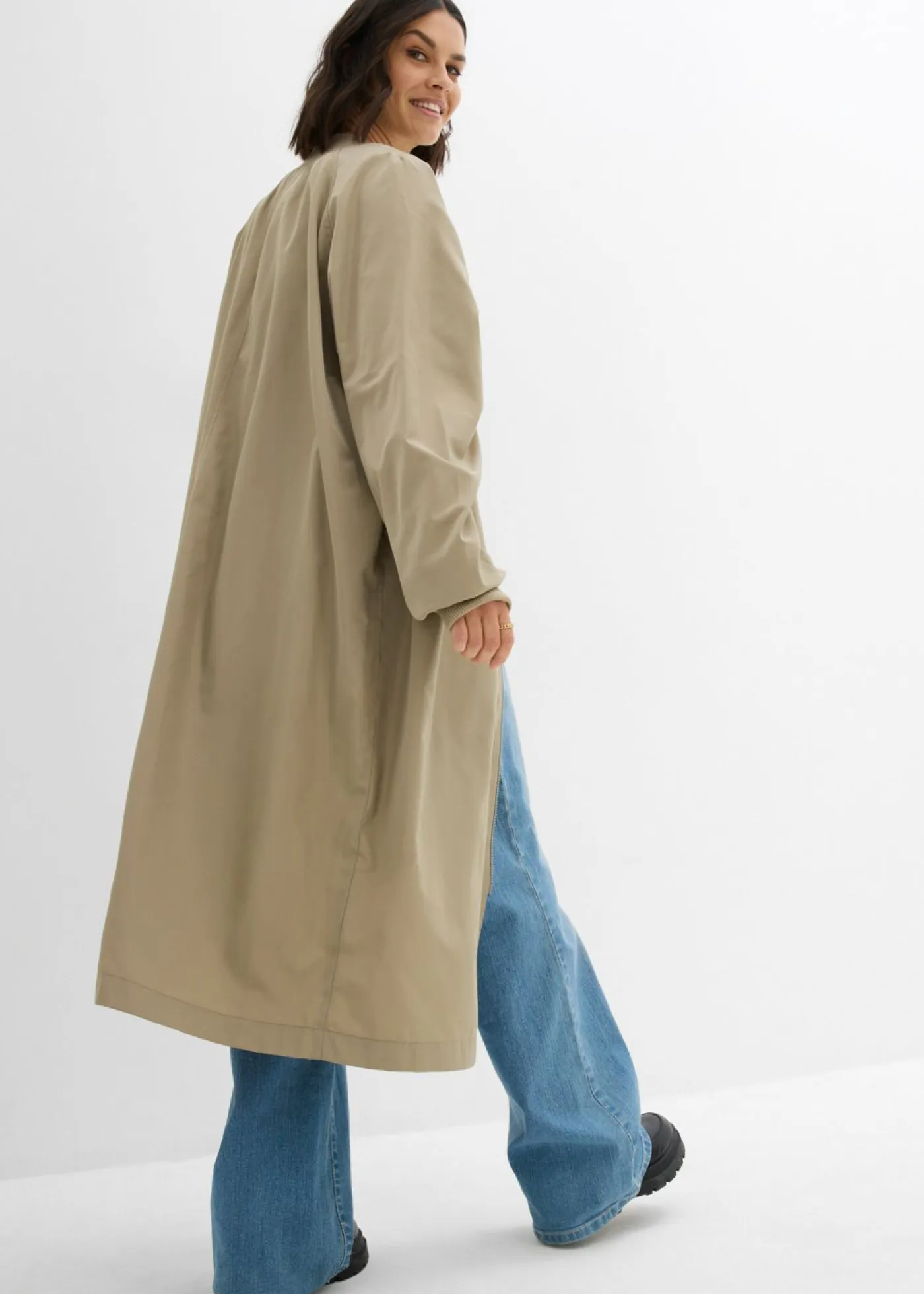 Sale Abrigo con cuello de punto Mujer Chaquetas Y Abrigos|Novedades