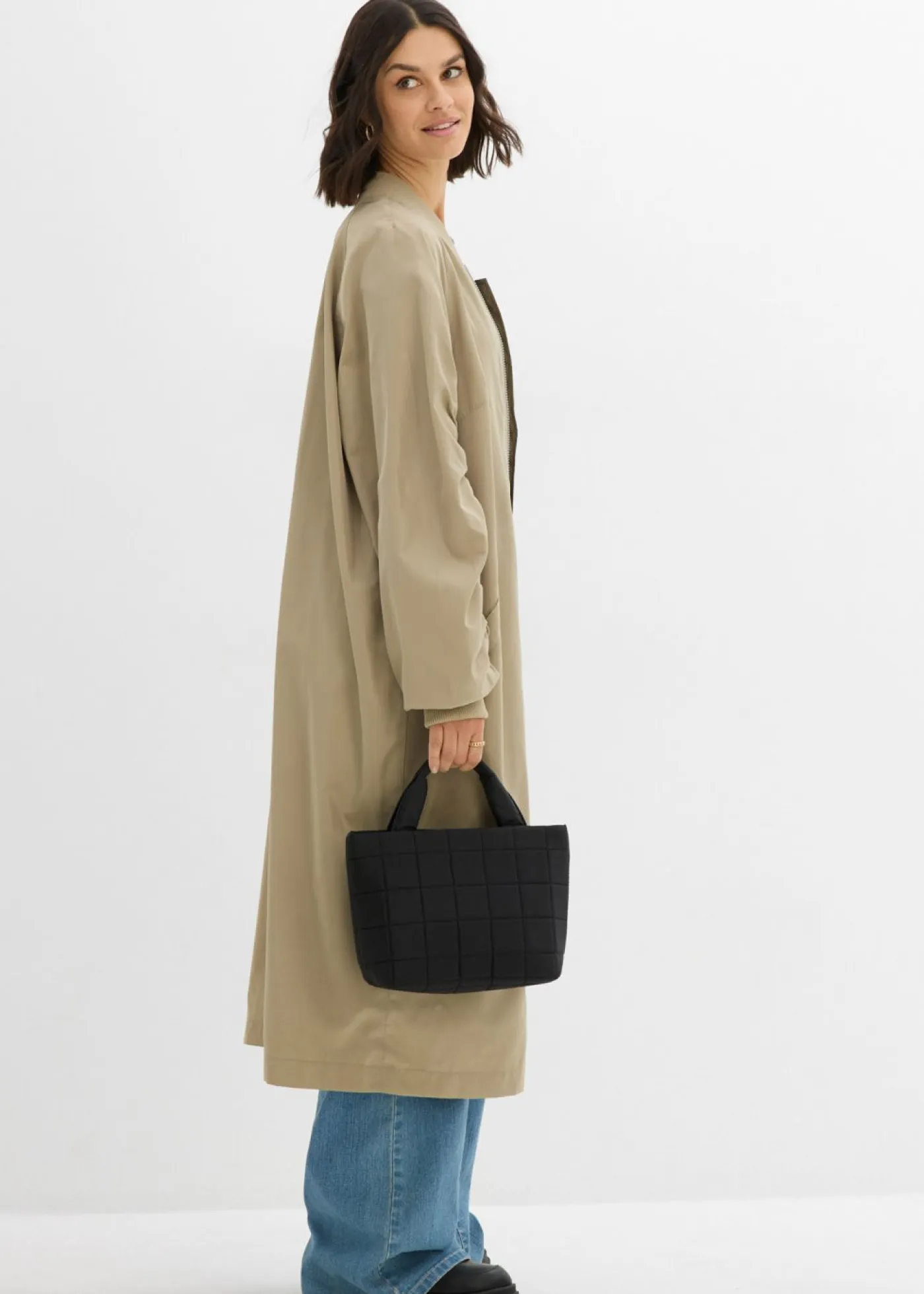 Sale Abrigo con cuello de punto Mujer Chaquetas Y Abrigos|Novedades