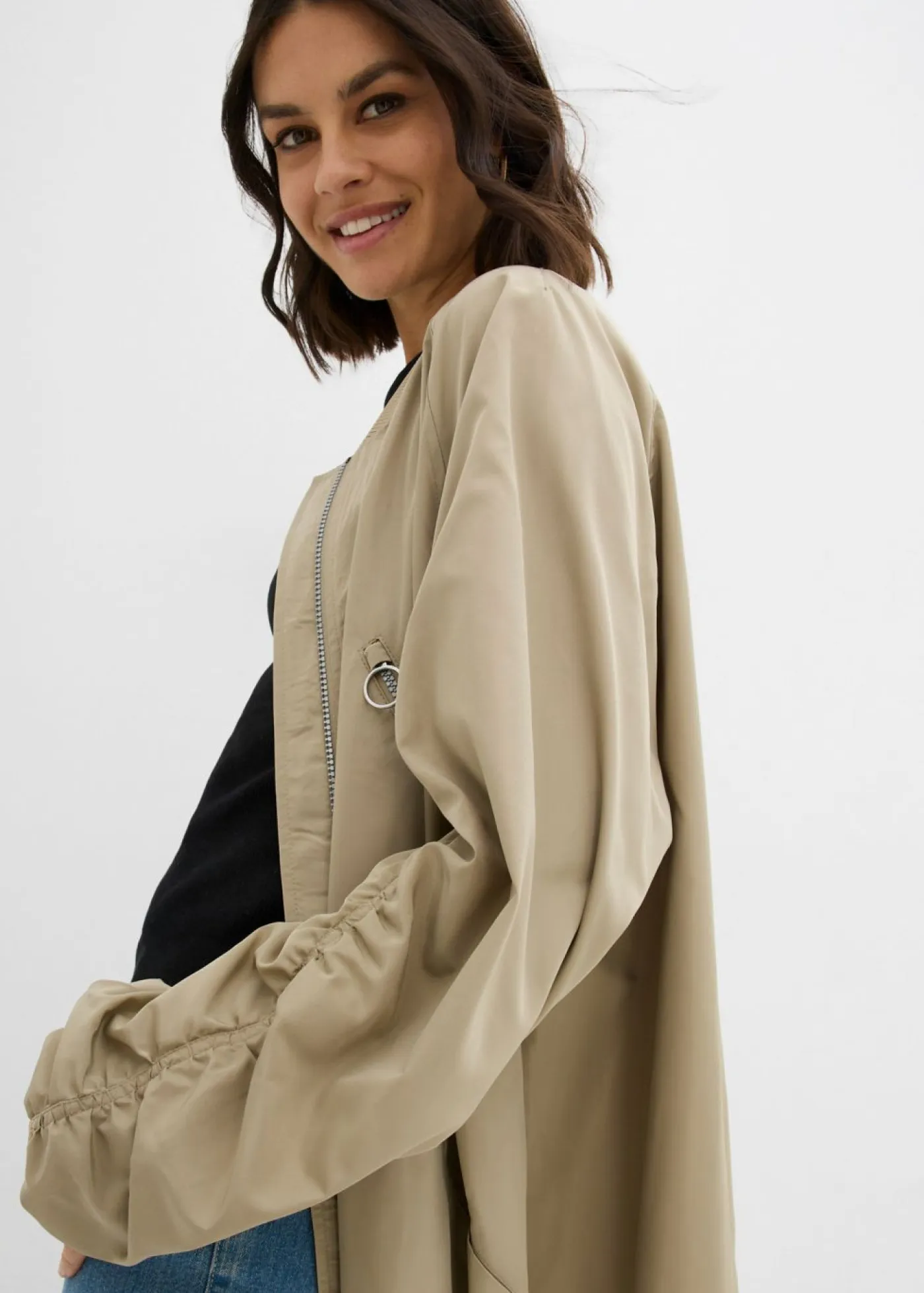 Sale Abrigo con cuello de punto Mujer Chaquetas Y Abrigos|Novedades
