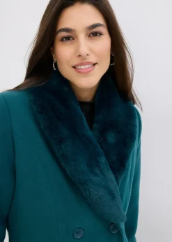 Best Abrigo con cuello desmontable de pelo sintético Mujer Chaquetas Y Abrigos