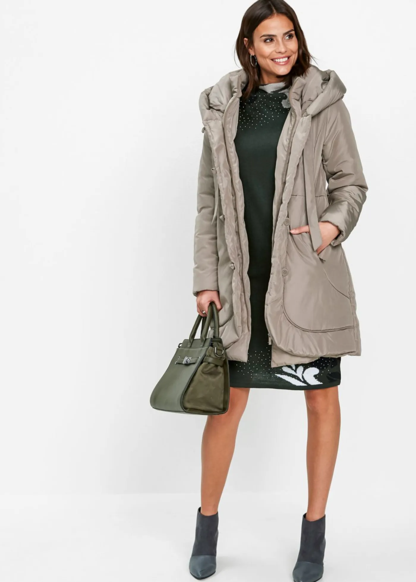 Online Abrigo corto acolchado Mujer Chaquetas Y Abrigos