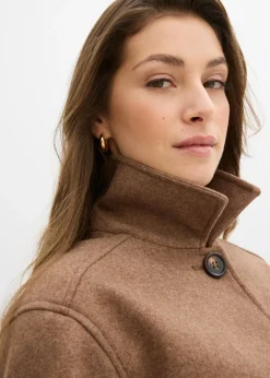 Best Abrigo corto con aspecto de lana Mujer Chaquetas Y Abrigos|Novedades