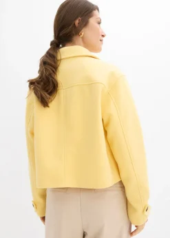 Online Abrigo corto con aspecto de lana Mujer Chaquetas Y Abrigos|Novedades