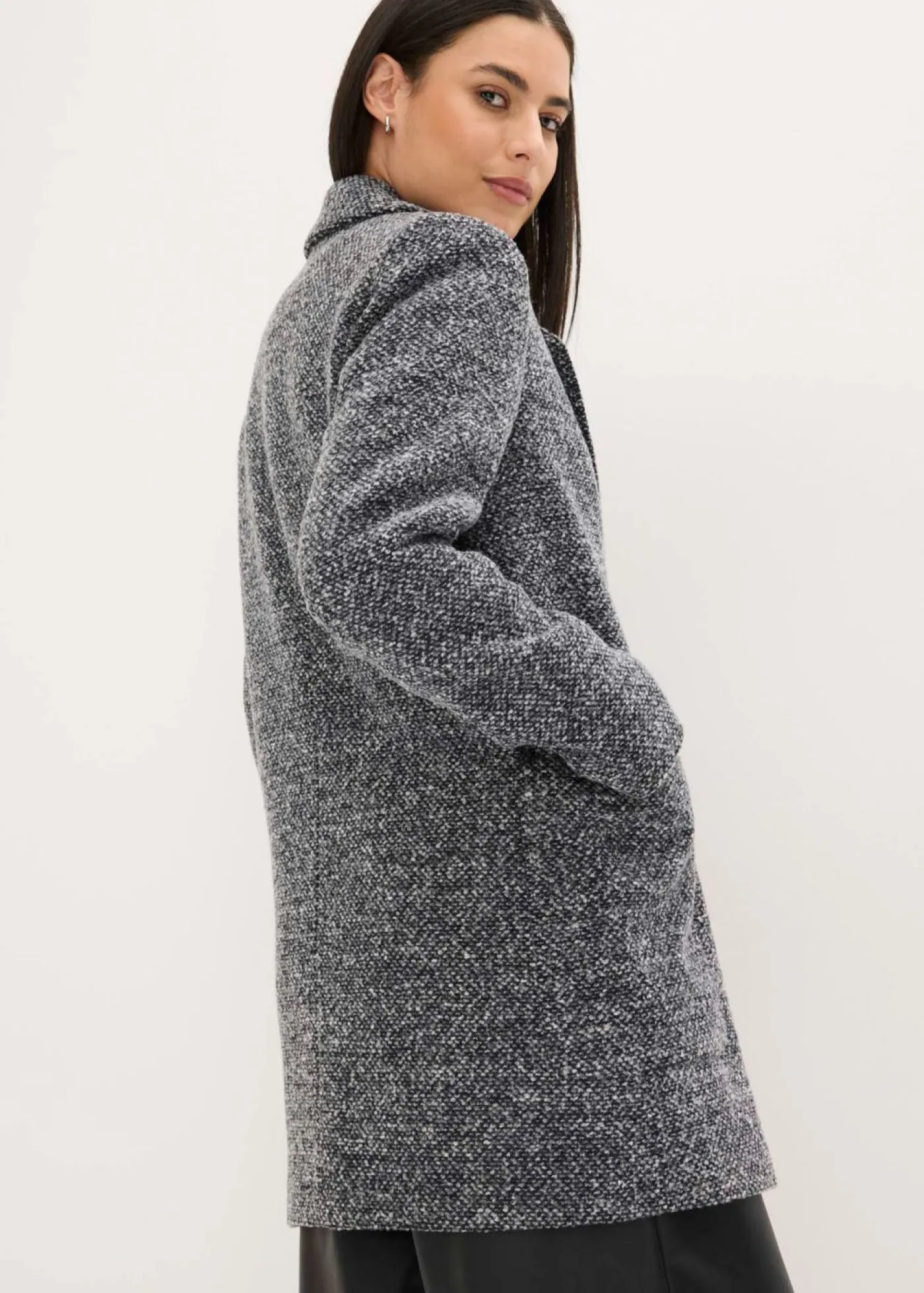 Hot Abrigo corto con aspecto de lana Mujer Chaquetas Y Abrigos