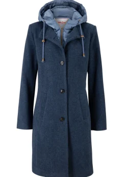 Best Abrigo corto de invierno con aspecto de lana y diseño 2 en 1 Mujer Chaquetas Y Abrigos