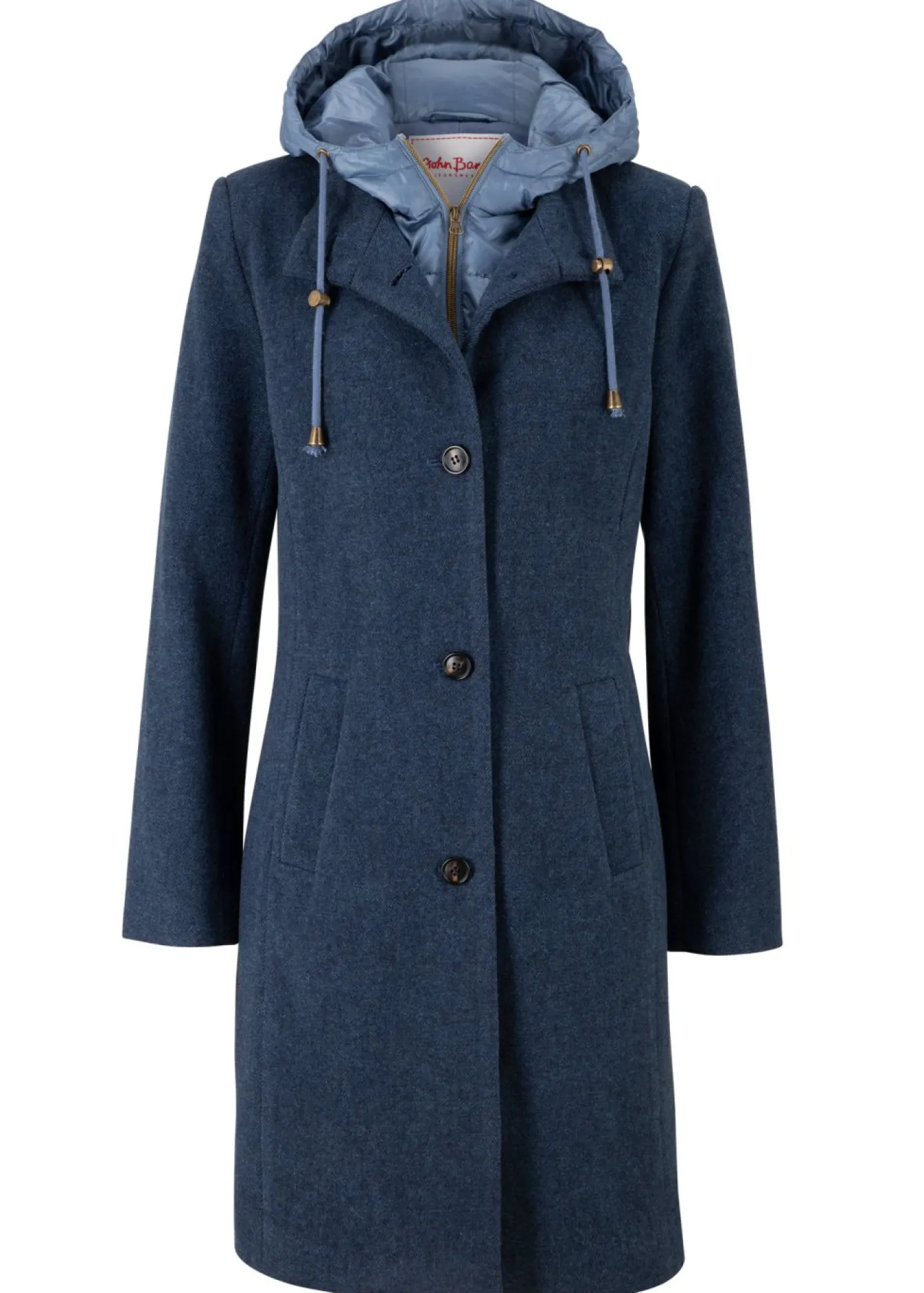Best Abrigo corto de invierno con aspecto de lana y diseño 2 en 1 Mujer Chaquetas Y Abrigos