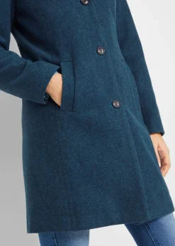 Best Abrigo corto de invierno con aspecto de lana y diseño 2 en 1 Mujer Chaquetas Y Abrigos