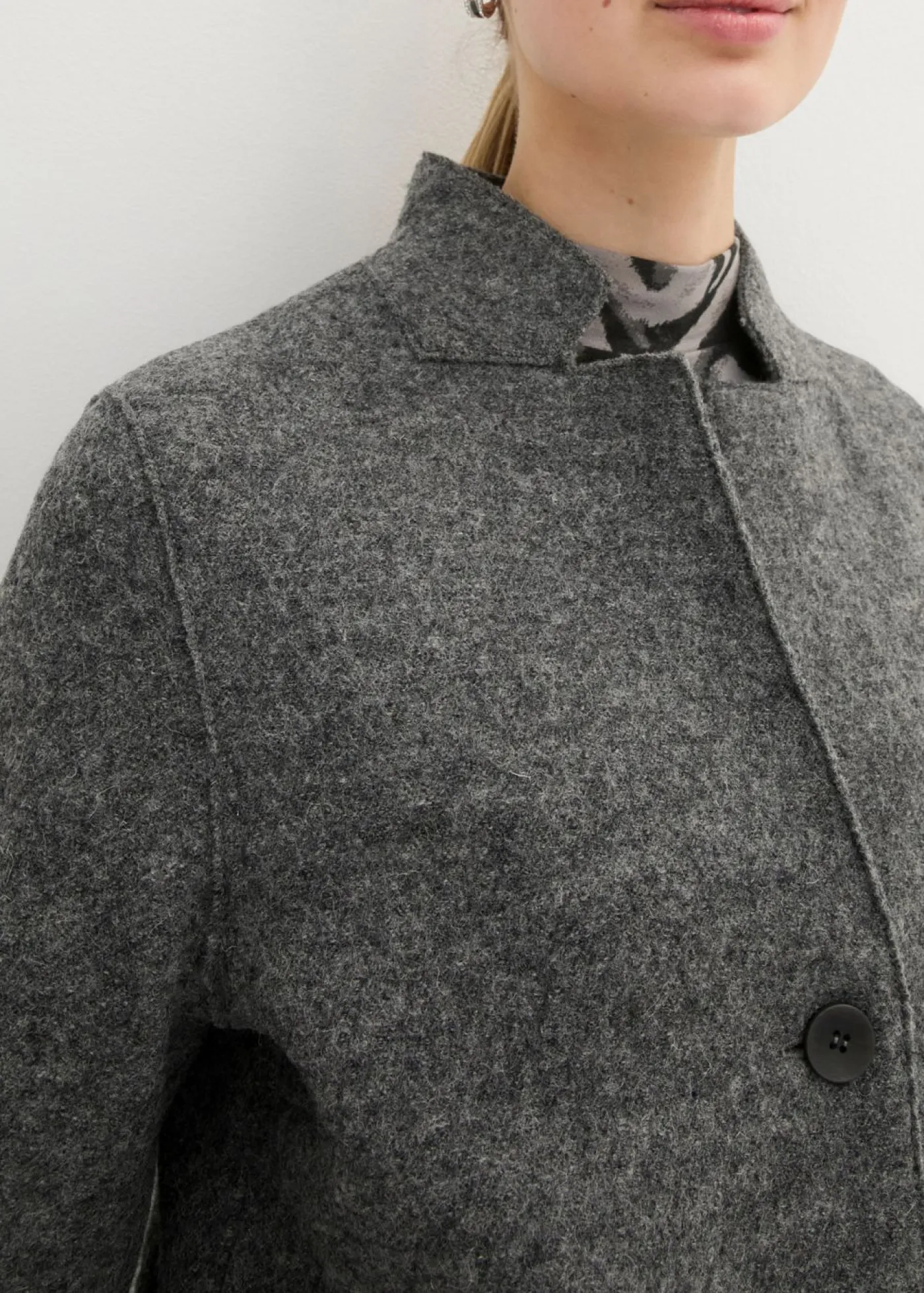 Outlet Abrigo corto de lana Mujer Chaquetas Y Abrigos