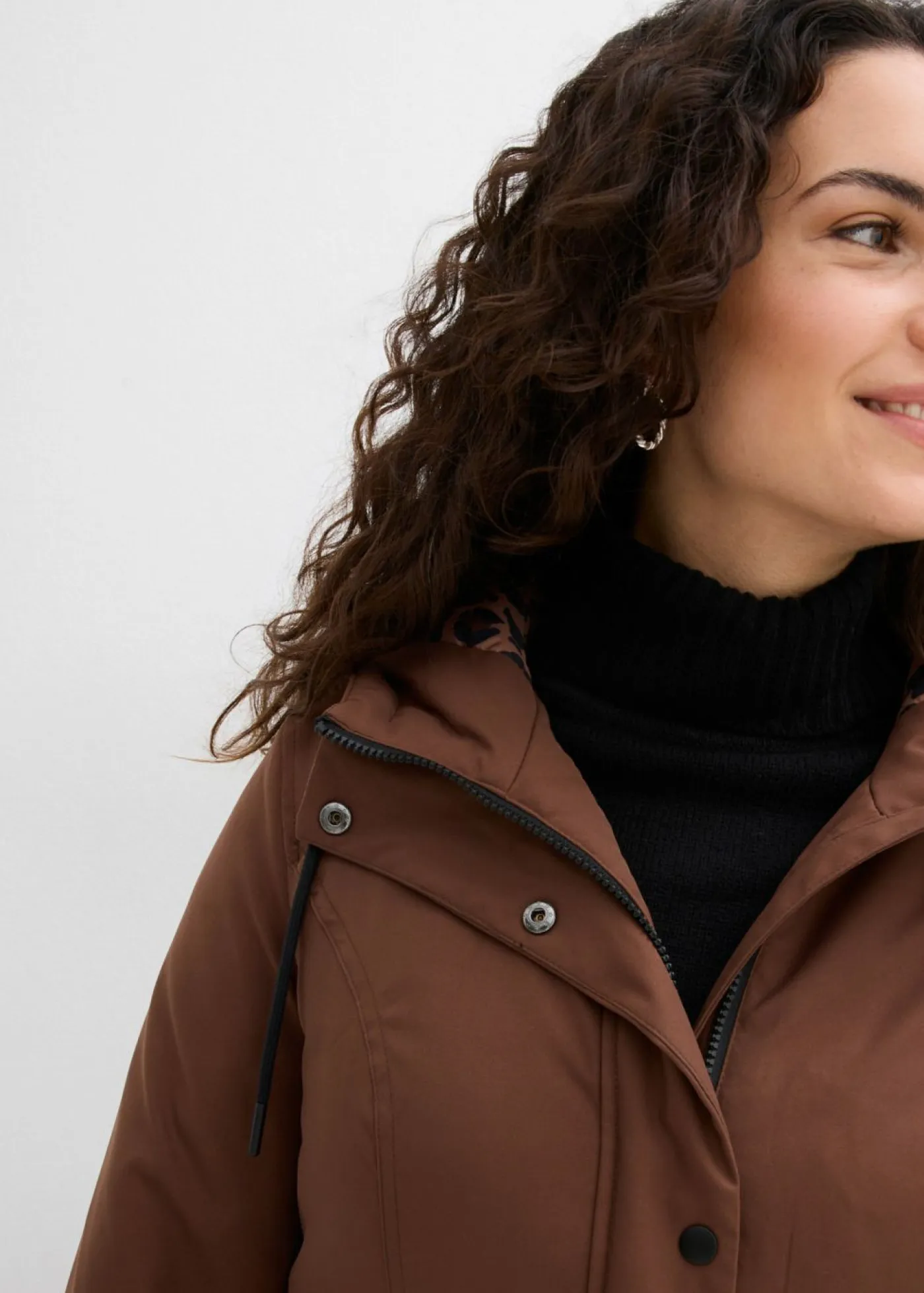 Hot Abrigo corto para exteriores con cinturón, material impermeable y forro de leopardo Mujer Chaquetas Y Abrigos