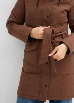 Hot Abrigo corto para exteriores con cinturón, material impermeable y forro de leopardo Mujer Chaquetas Y Abrigos
