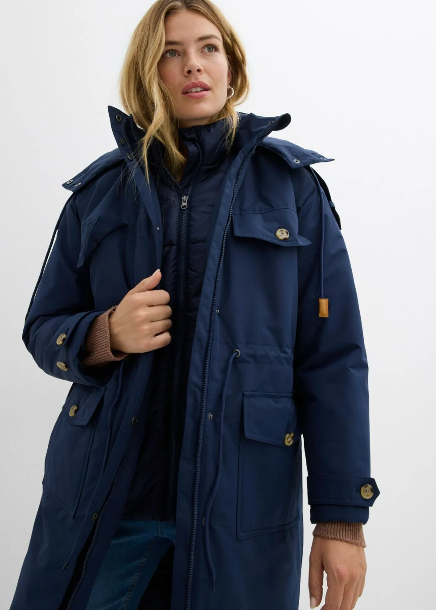 Outlet Abrigo de invierno, aspecto 2 en 1 Mujer Chaquetas Y Abrigos