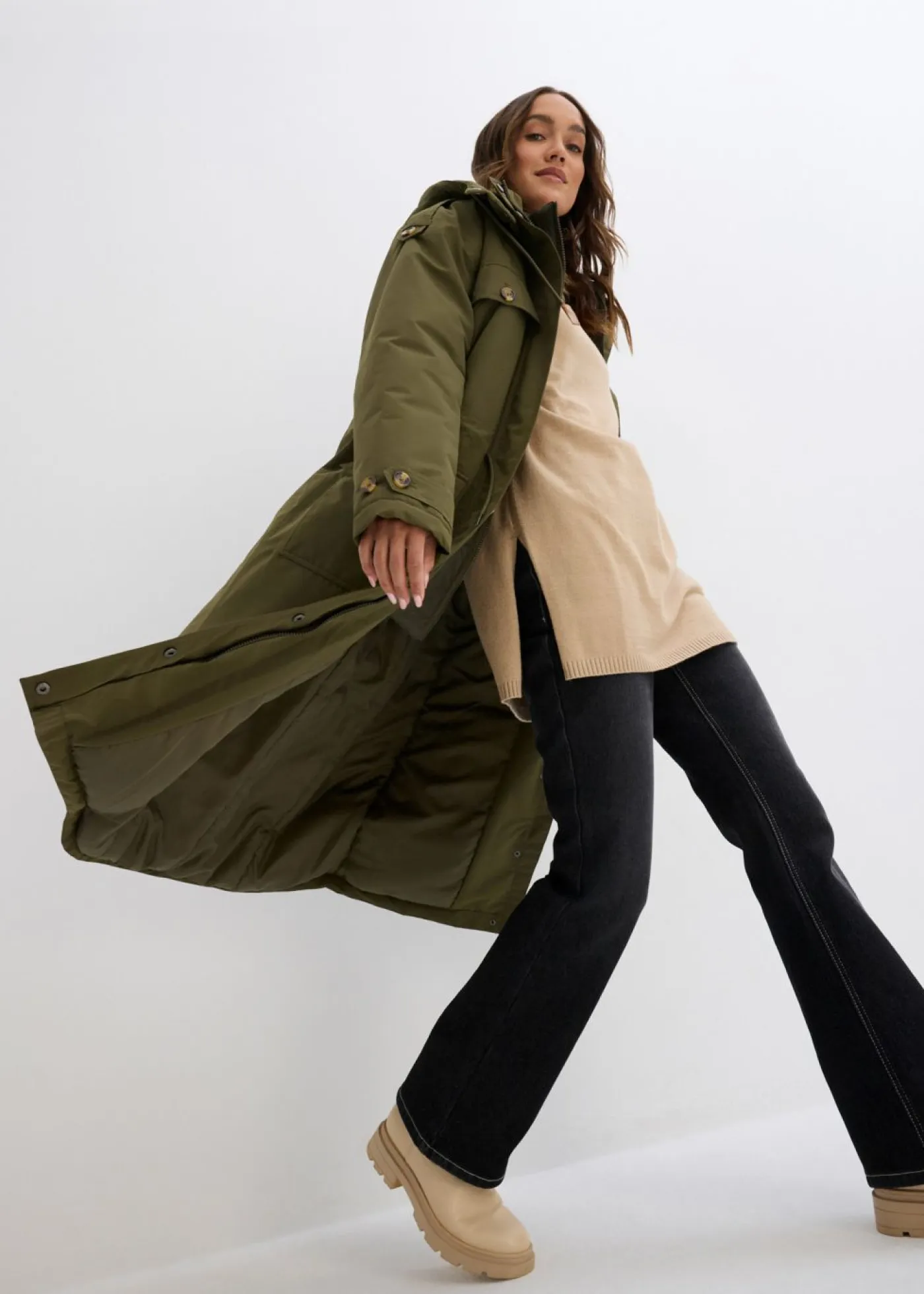 Best Abrigo de invierno, aspecto 2 en 1 Mujer Chaquetas Y Abrigos