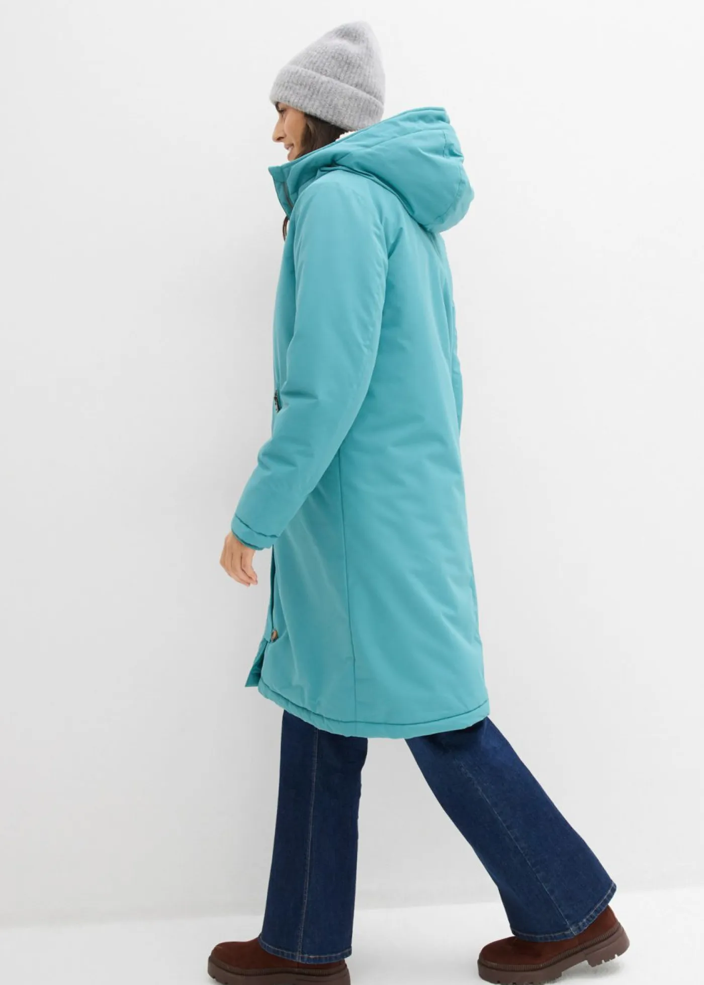 Discount Abrigo de invierno con forro de peluche en la capucha Mujer Chaquetas Y Abrigos