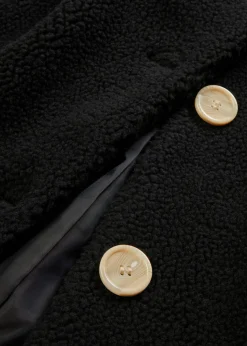 New Abrigo de pelo con capucha y bolsillos Mujer Chaquetas Y Abrigos
