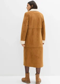 Outlet Abrigo de piel sintética en forro cálido Mujer Chaquetas Y Abrigos