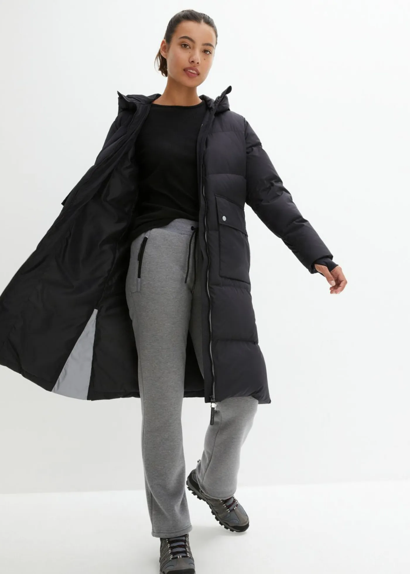 Outlet Abrigo de plumón con detalles reflectantes Mujer Chaquetas Y Abrigos