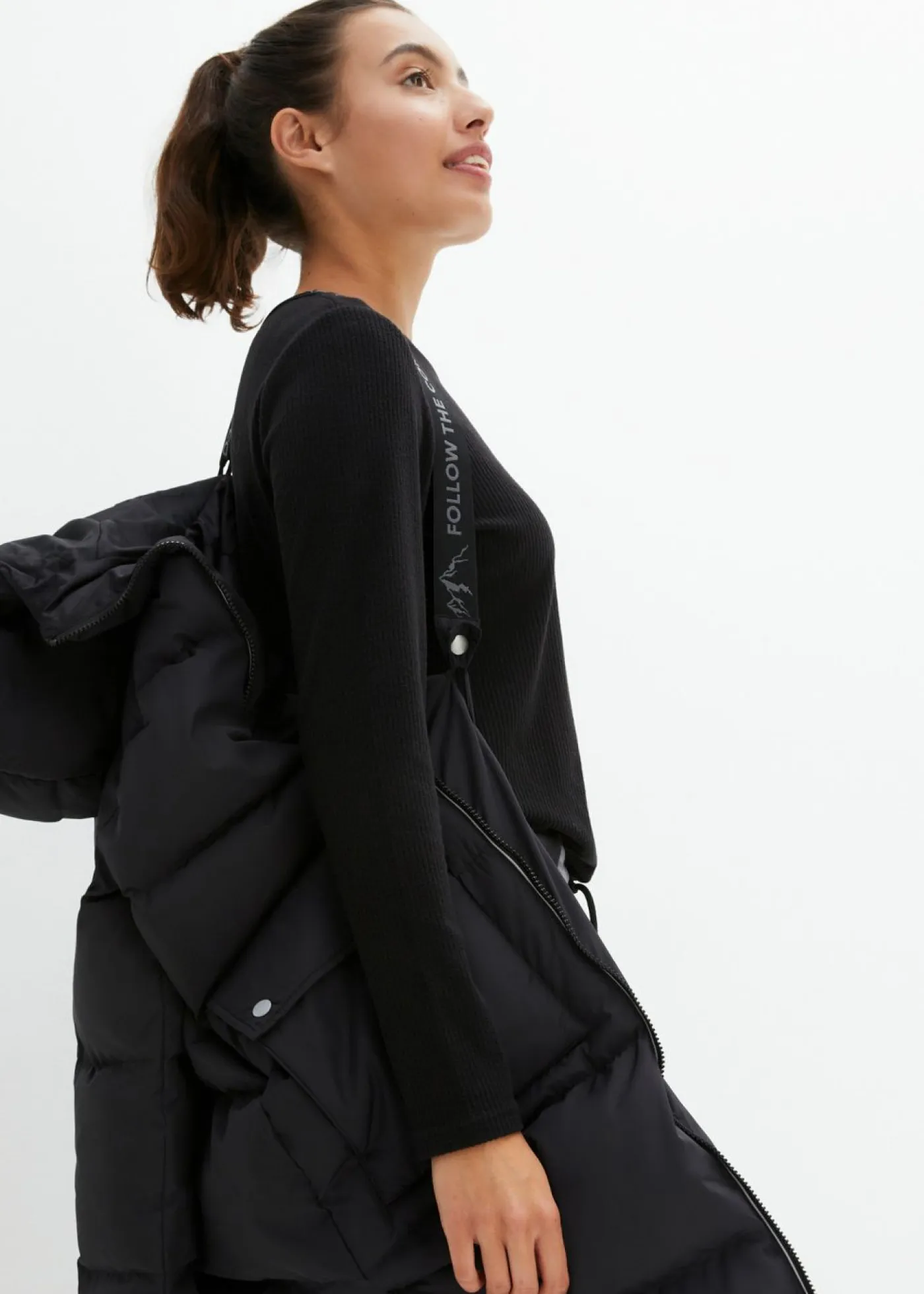 Outlet Abrigo de plumón con detalles reflectantes Mujer Chaquetas Y Abrigos