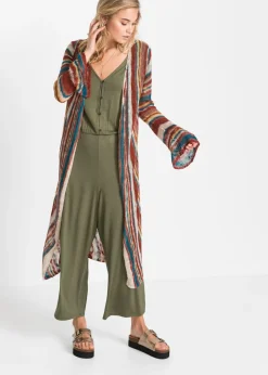 Online Abrigo de punto con rayas Mujer Jerséis|Ropa De Punto