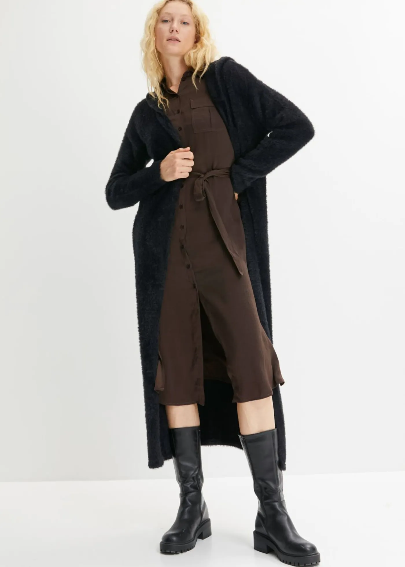 Sale Abrigo de punto en suave hilo metálico Mujer Jerséis|Ropa De Punto