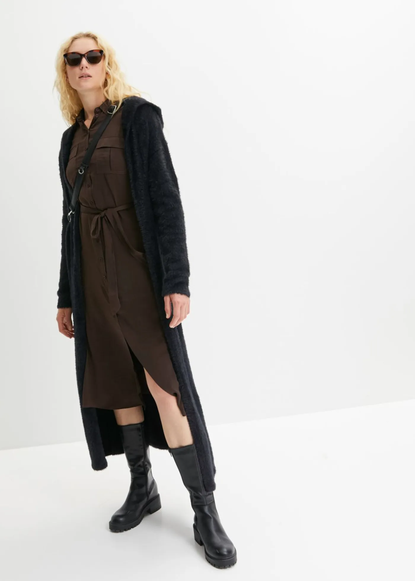 Sale Abrigo de punto en suave hilo metálico Mujer Jerséis|Ropa De Punto