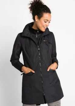 Abrigo funcional de entretiempo con capucha, aspecto 2 en 1, impermeable Mujer Chaquetas Y Abrigos