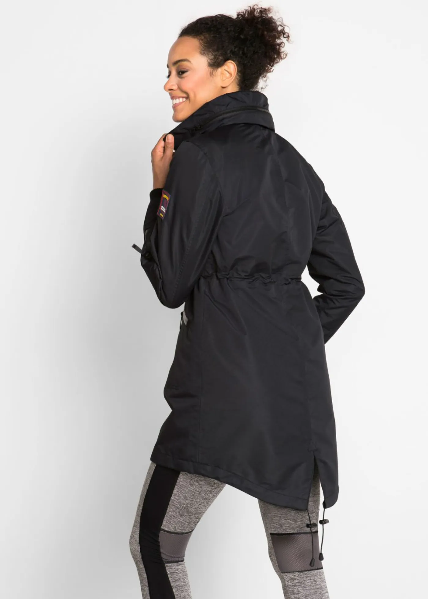 Abrigo funcional de entretiempo con capucha, aspecto 2 en 1, impermeable Mujer Chaquetas Y Abrigos
