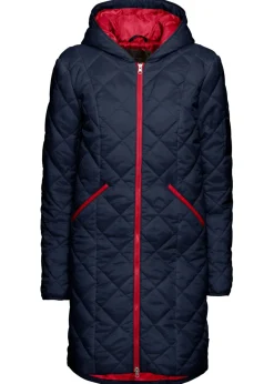 New Abrigo guateado en dos colores Mujer Chaquetas Y Abrigos
