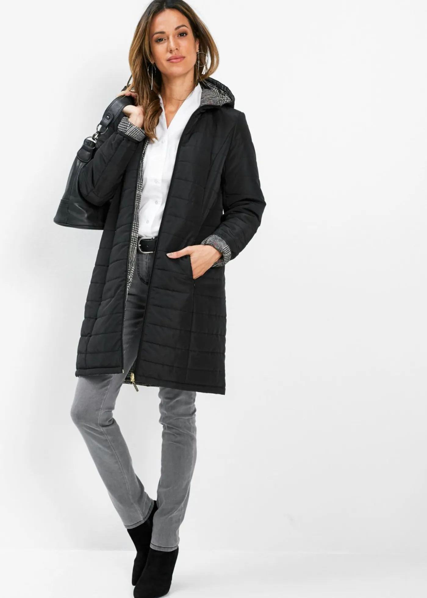 Outlet Abrigo guateado reversible Mujer Chaquetas Y Abrigos