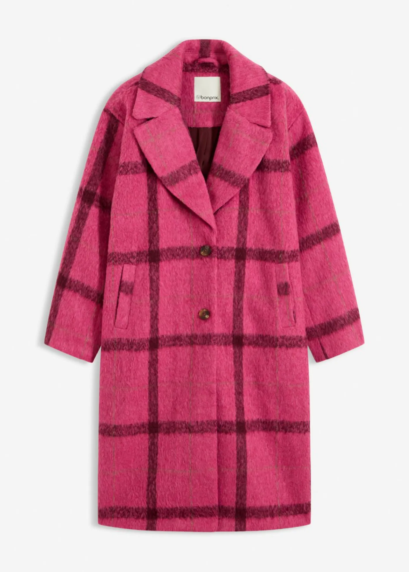 Outlet Abrigo holgado con aspecto de lana Mujer Chaquetas Y Abrigos