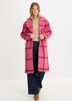 Outlet Abrigo holgado con aspecto de lana Mujer Chaquetas Y Abrigos