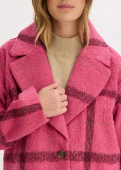 Outlet Abrigo holgado con aspecto de lana Mujer Chaquetas Y Abrigos