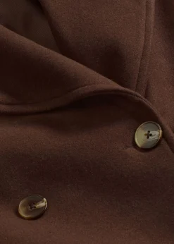 Outlet Abrigo holgado con aspecto de lana Mujer Chaquetas Y Abrigos