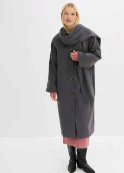 Abrigo holgado con dos bolsillos cosidos Mujer Esenciales|Chaquetas Y Abrigos