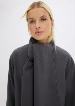 Abrigo holgado con dos bolsillos cosidos Mujer Esenciales|Chaquetas Y Abrigos