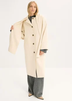 New Abrigo holgado con dos bolsillos cosidos Mujer Esenciales|Chaquetas Y Abrigos