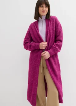Clearance Abrigo largo de punto con acabado hairy Mujer Jerséis|Ropa De Punto