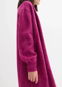 Clearance Abrigo largo de punto con acabado hairy Mujer Jerséis|Ropa De Punto