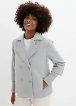 Online Abrigo marinero con mangas de punto Mujer Chaquetas Y Abrigos