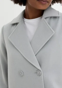 Online Abrigo marinero con mangas de punto Mujer Chaquetas Y Abrigos
