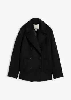 Outlet Abrigo marinero de lana Mujer Premium|Chaquetas Y Abrigos