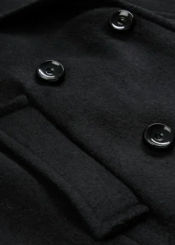 Outlet Abrigo marinero de lana Mujer Premium|Chaquetas Y Abrigos