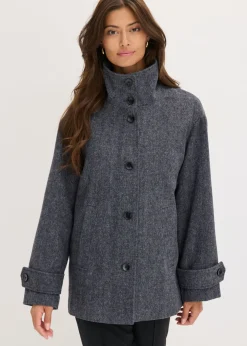 Clearance Abrigo marinero largo con aspecto de lana Mujer Chaquetas Y Abrigos