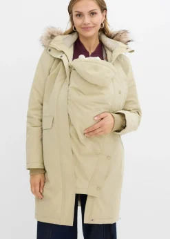 Outlet Abrigo premamá impermeable y cortavientos 3 en 1 con inserto de porteo Mujer Premamá