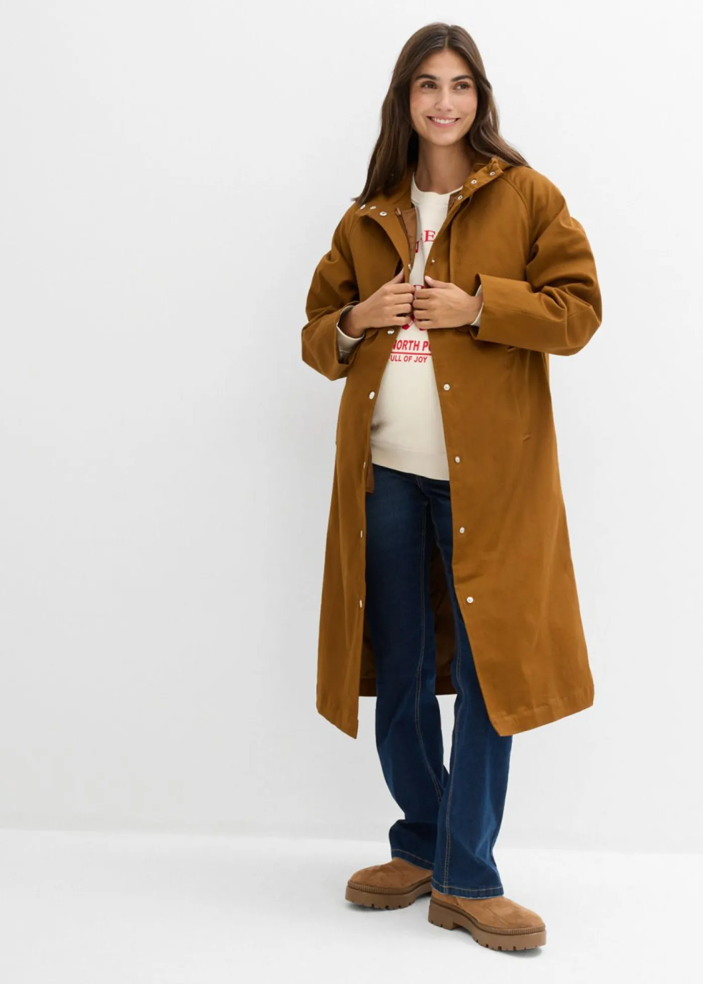 Outlet Abrigo premamá impermeable 6 en 1 con inserto de porteo y chaleco interior desmontable Mujer Premamá